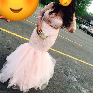 Rose gold prom dress